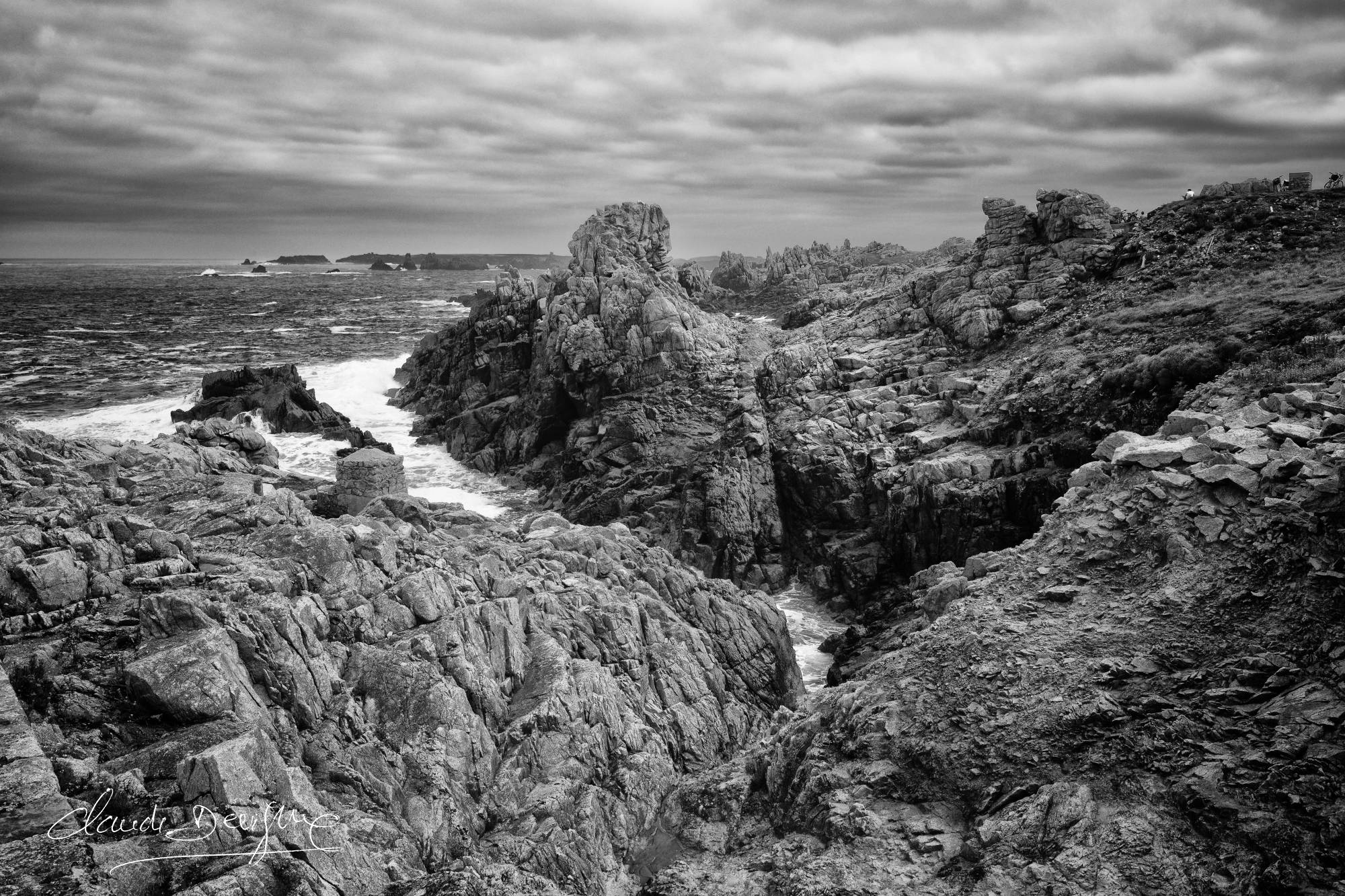 Paysage de la côte à La Pointe de Pern à Ouessant