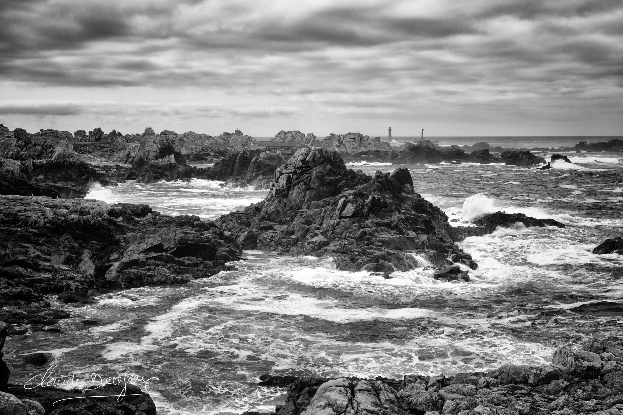 Paysage de la côte à La Pointe de Pern à Ouessant