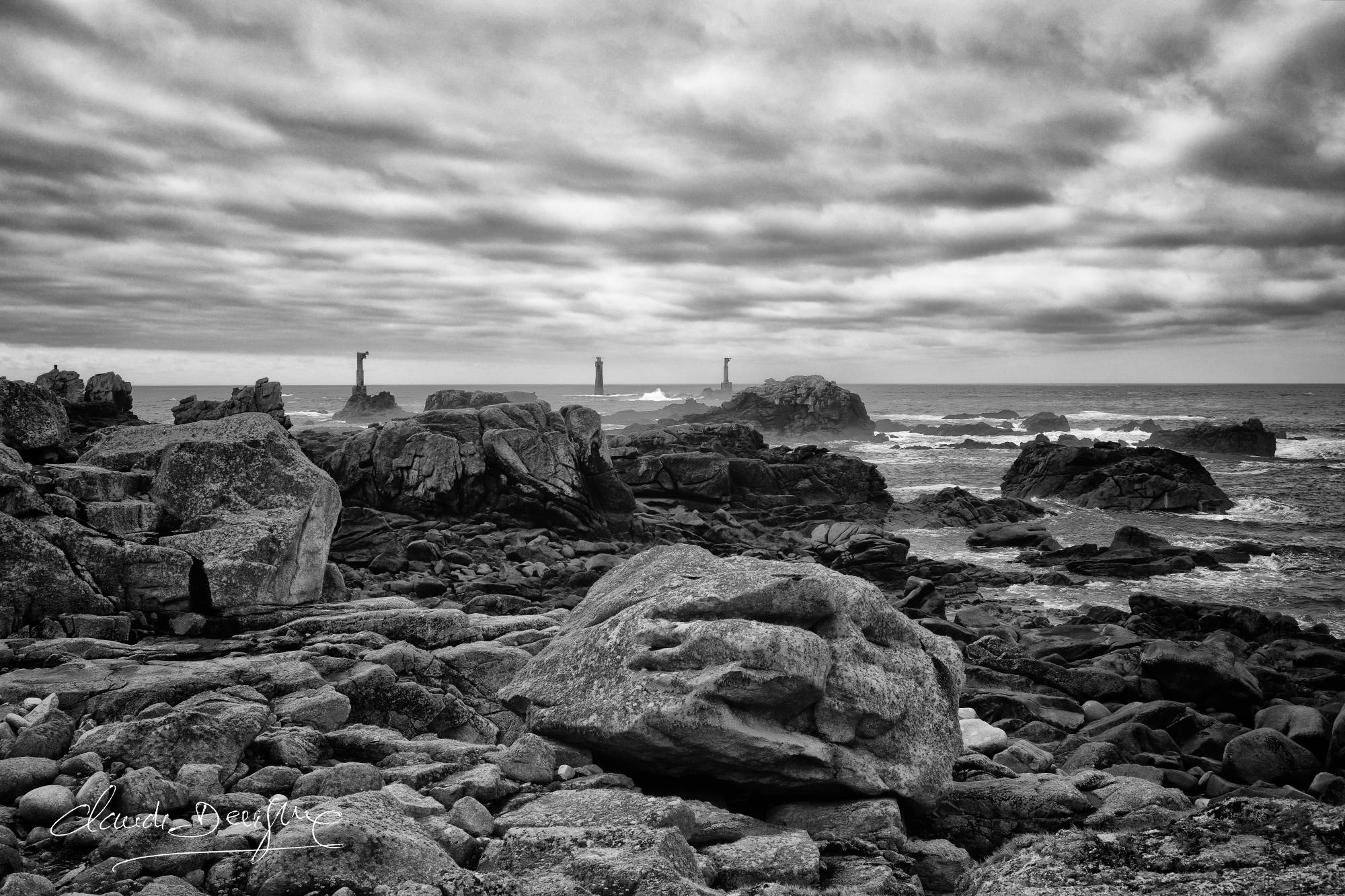 Paysage de la côte à La Pointe de Pern à Ouessant