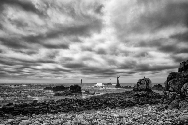 Paysage de la côte à La Pointe de Pern à Ouessant