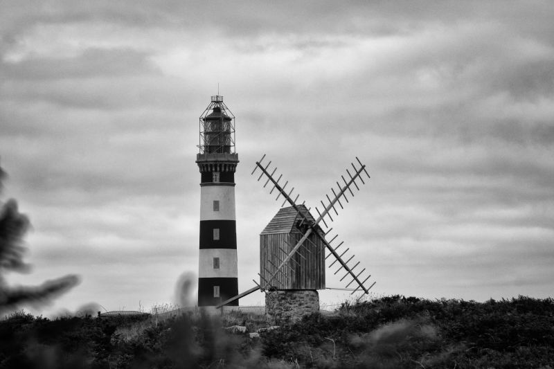 Paysage du phare de creach à Ouessant