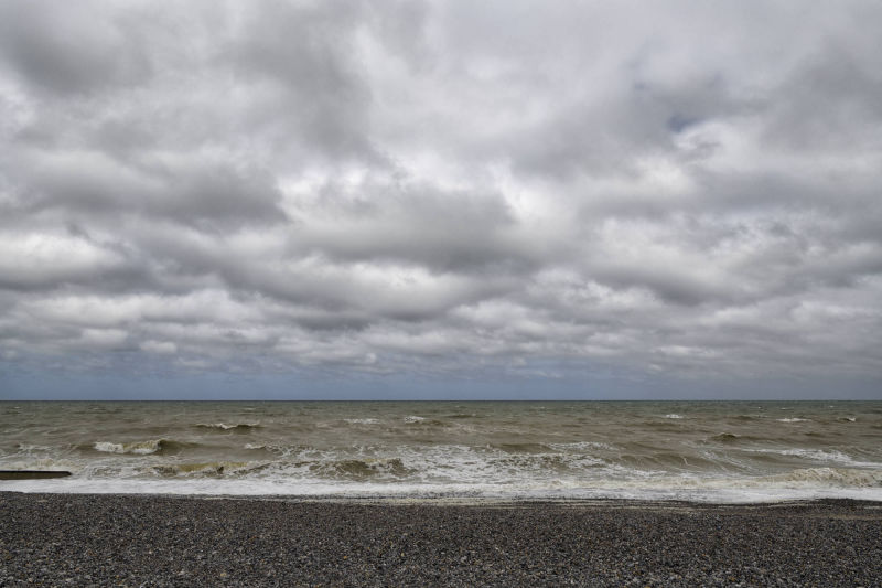 vue sur l'hoziron de la plage de Cayeux-sur-mer