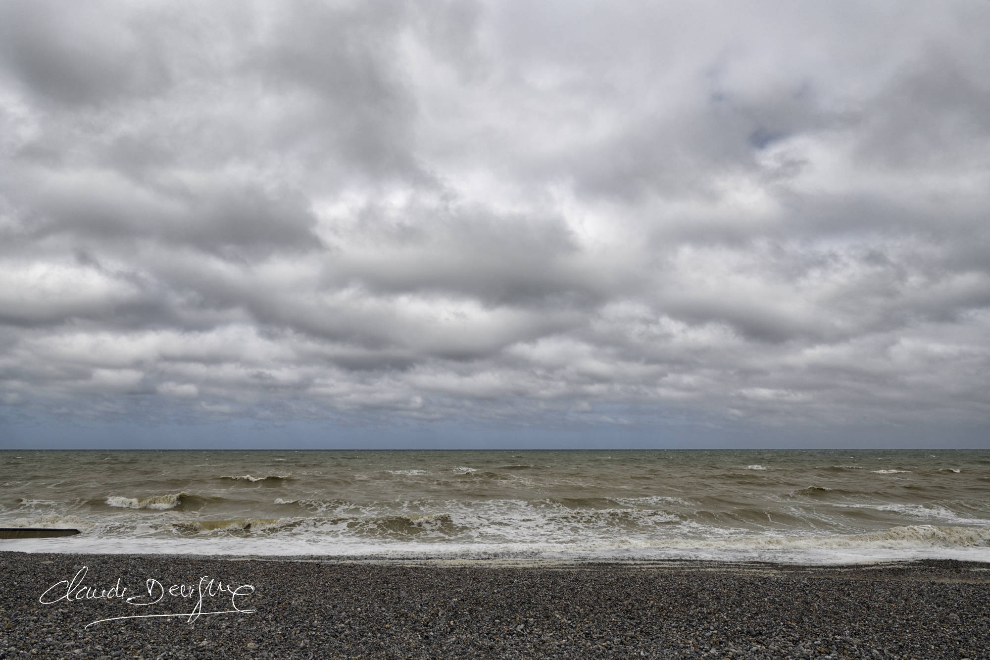 vue sur l'hoziron de la plage de Cayeux-sur-mer