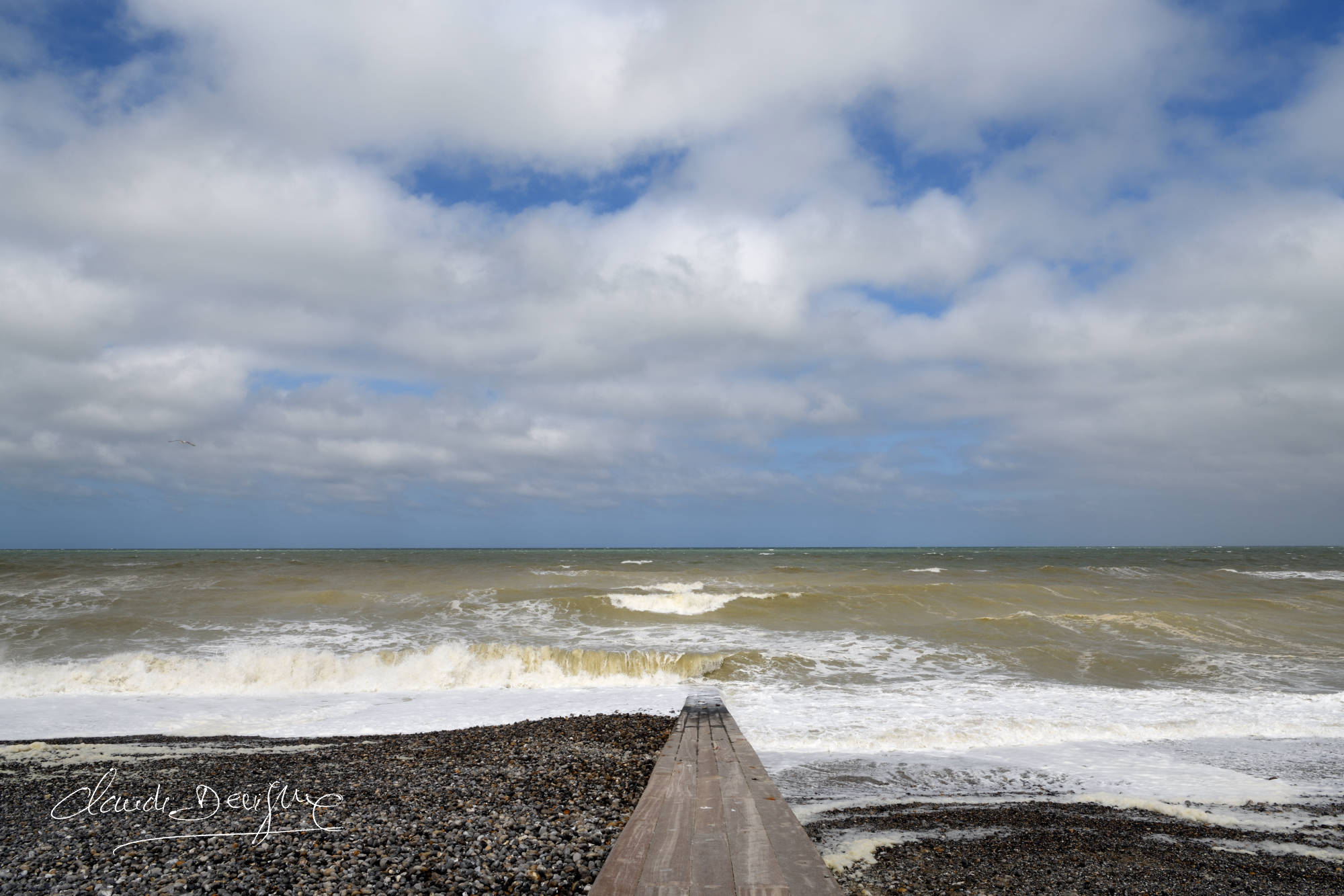 vue sur l'horizon de la plage de Cayeux sur mer